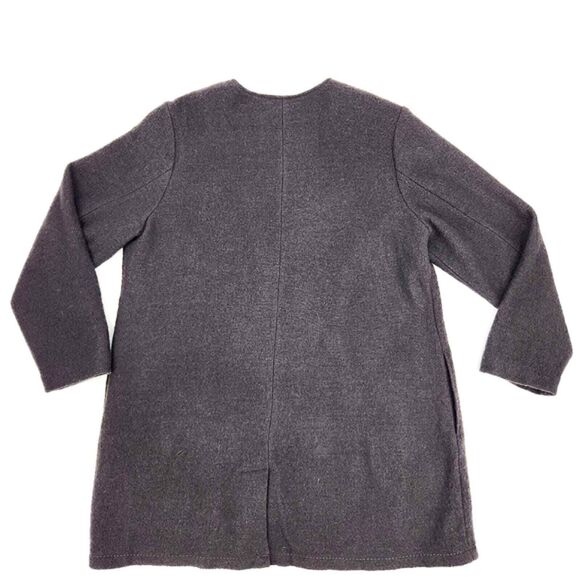Soft Surroundings Long Wool Jacket Womens Size Petite XL Grey Paris Runway - Picture 5 of 8